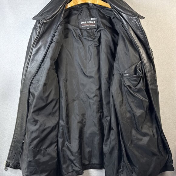 Vintage Wilsons Leather Jacket Mens Size‎ XXL Black Biker Bomber Rock Punk Heavy - Picture 8 of 15